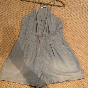 Jean short romper